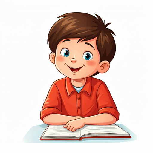 Happy child learning